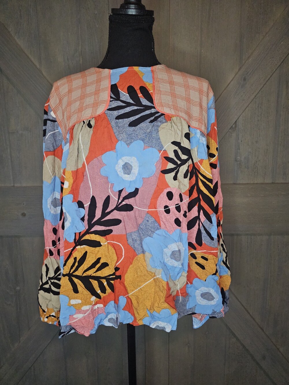 Women's Easel Floral Blouse sz Large